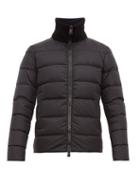 Matchesfashion.com Herno - Chamonix Ribbed Neck Quilted Down Coat - Mens - Black