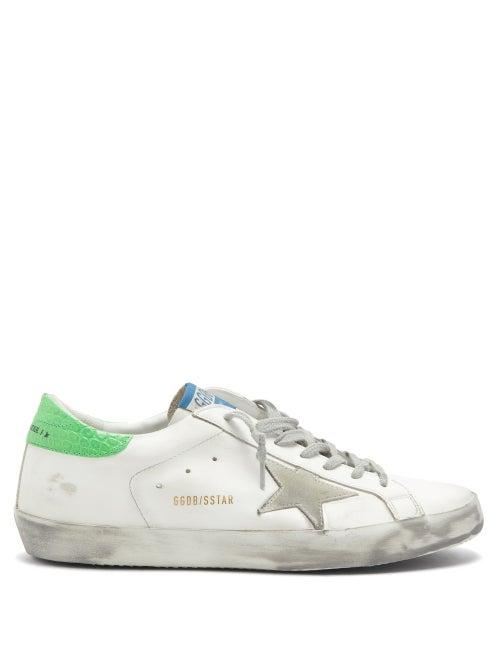 Mens Shoes Golden Goose - Superstar Leather Trainers - Mens - White