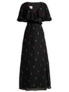 Valentino Crystal-embellished Silk Crepe De Chine Gown
