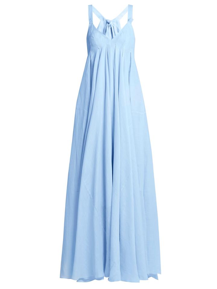 Three Graces London Janie Pleated Ramie Dress