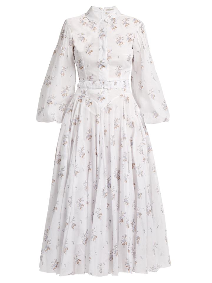Emilia Wickstead Anel Floral-print Cotton-voile Midi Dress