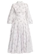 Emilia Wickstead Anel Floral-print Cotton-voile Midi Dress