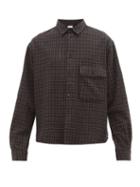 Matchesfashion.com Raey - Boxy Checked Wool Shirt - Mens - Navy Multi