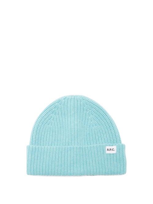 A.p.c. - Billie Wool-blend Beanie Hat - Mens - Light Blue