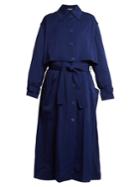 Stella Mccartney Caban Elasticated-waist Crepe Trench Coat