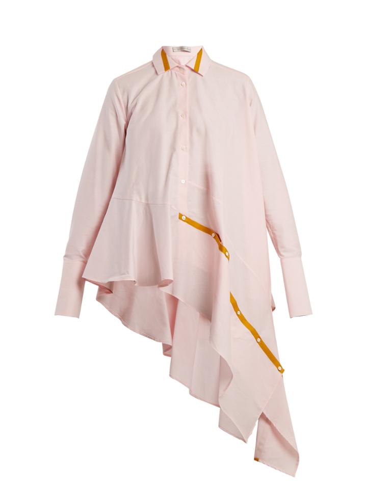 Palmer/harding Spicy Deconstructed Asymmetric Cotton Shirt