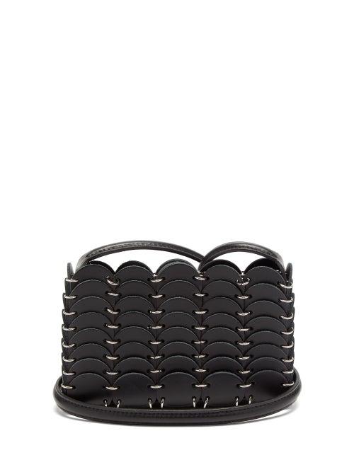 Paco Rabanne - Pacaoio Leather-chainmail Crossbody Bag - Womens - Black