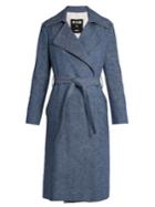 Msgm Chambray Tie-waist Coat