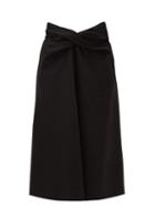 Matchesfashion.com Lemaire - Draped Wool-jersey Midi Skirt - Womens - Black