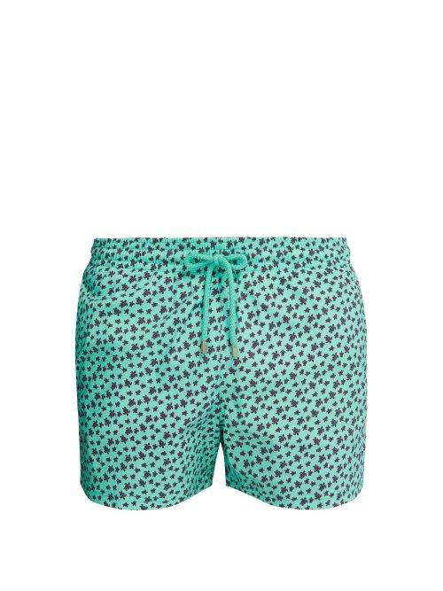 Matchesfashion.com Vilebrequin - Moorea Turtle Print Swim Shorts - Mens - Green Multi