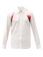 Matchesfashion.com Alexander Mcqueen - Harness Dip-dyed Cotton-poplin Shirt - Mens - Light Pink