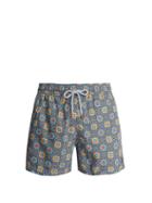 Matchesfashion.com Retromarine - Kaleidoscope Print Swim Shorts - Mens - Yellow Multi