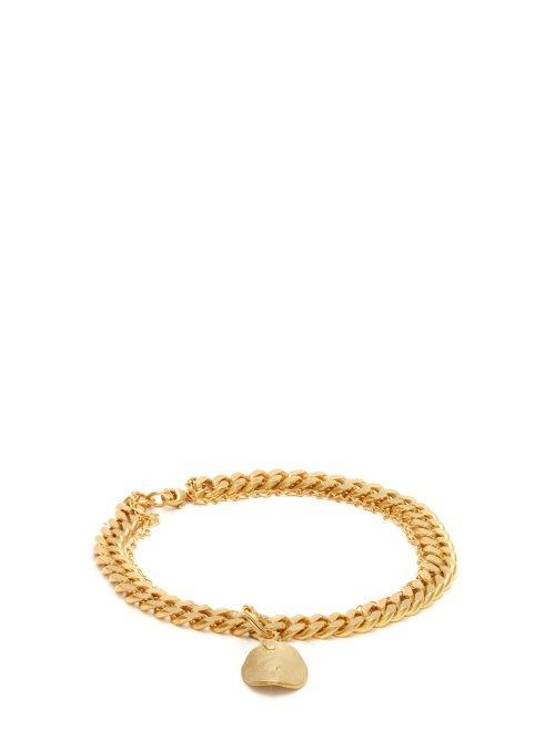 Matchesfashion.com Orit Elhanati - Aliya Double Chain Gold Plated Anklet - Womens - Gold