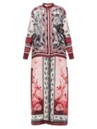 Matchesfashion.com F.r.s - For Restless Sleepers - Galene Patchworked Floral-print Silk Maxi Dress - Womens - Pink Multi
