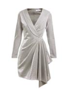 Matchesfashion.com Osman - Hanoi Cotton Blend Asymmetric Mini Dress - Womens - Silver