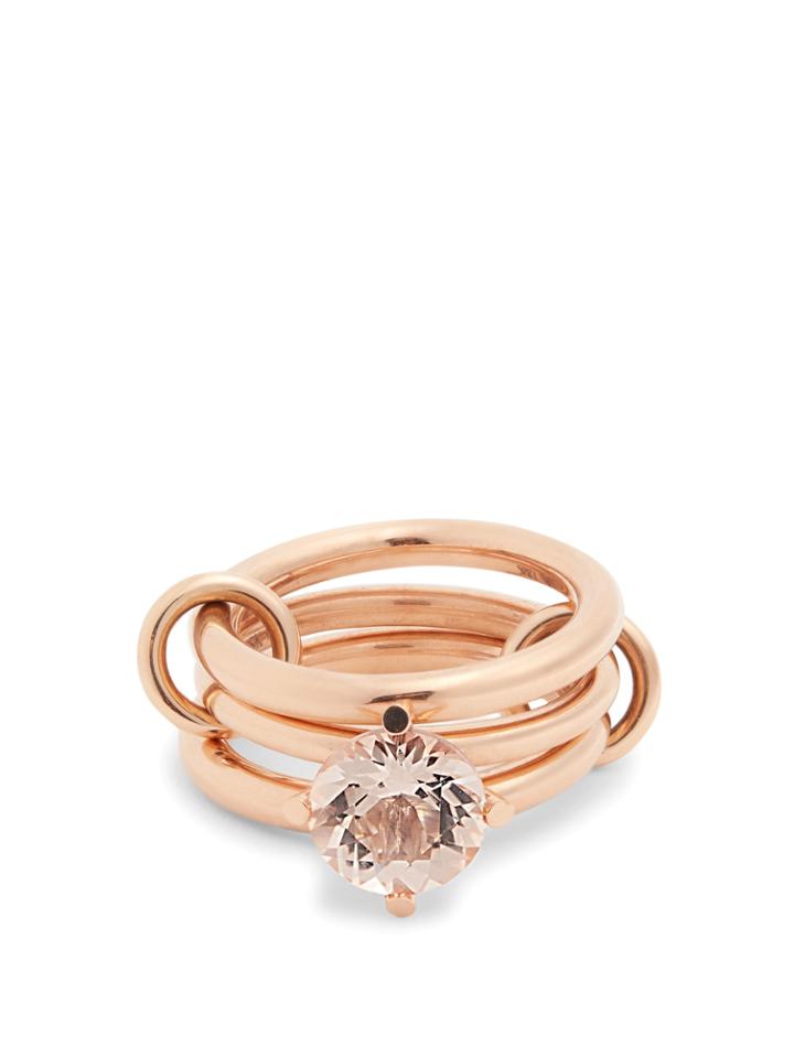 Spinelli Kilcollin Atria Rose Morganite & Rose-gold Ring
