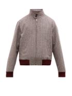 Matchesfashion.com Prada - Checked Virgin Wool Harrington Jacket - Mens - Multi