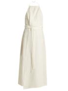 Raey Split-skirt Linen Halterneck Dress