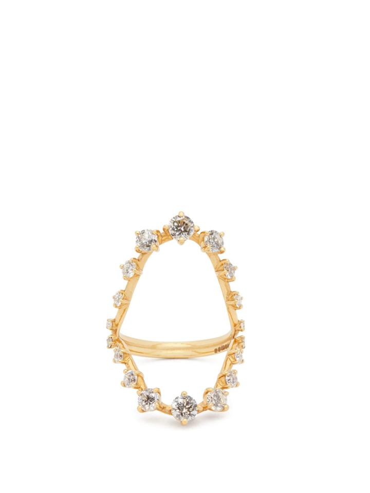 Fernando Jorge Brilliant 18kt Gold & Diamond Open Ring