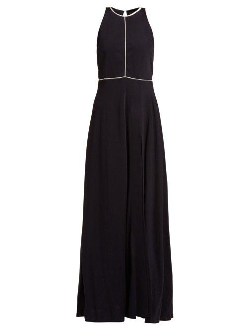 Matchesfashion.com Odyssee - Valencay Open Back Jersey Maxi Dress - Womens - Navy