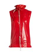 Matchesfashion.com Calvin Klein 205w39nyc - Drawstring High Neck Sleeveless Top - Womens - Red