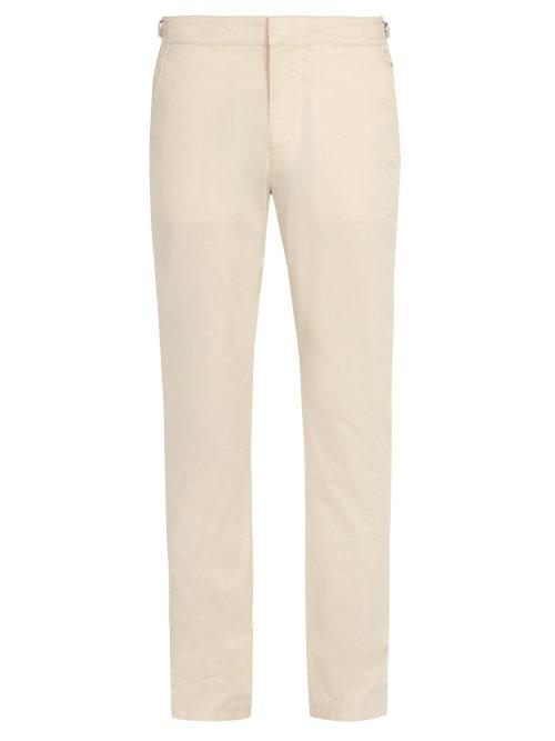 Matchesfashion.com Orlebar Brown - Campbell Cotton Blend Trousers - Mens - Cream
