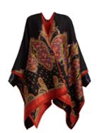 Etro Paisley And Floral-embroidered Cape