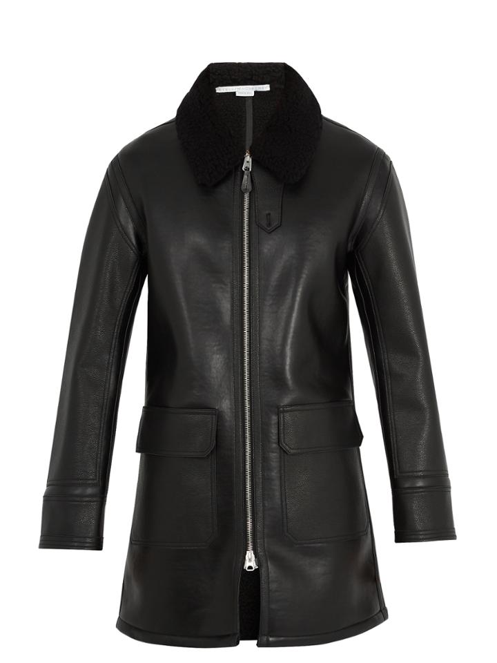 Stella Mccartney Zip-through Faux-shearling Coat