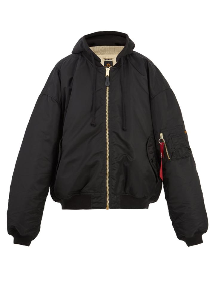 Vetements Reversible Hooded Bomber Jacket