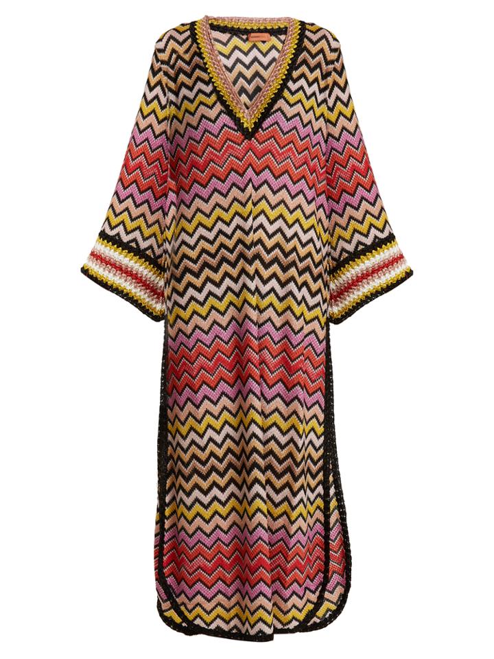 Missoni Mare Deep V-neck Zigzag-knit Kaftan