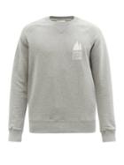 Maison Kitsun - Logo-print Cotton-jersey Sweatshirt - Mens - Grey