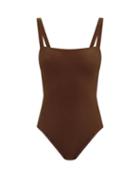 Ladies Beachwear Matteau - The Square Swimsuit - Womens - Brown
