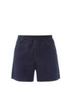 Matchesfashion.com L.e.j - Elasticated-waist Selvedge-denim Shorts - Mens - Indigo