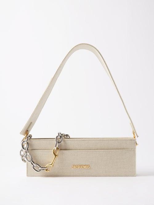 Jacquemus - Ciuciu Double-strap Canvas Shoulder Bag - Womens - Beige