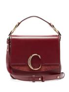 Matchesfashion.com Chlo - The C Mini Leather Cross Body Bag - Womens - Burgundy
