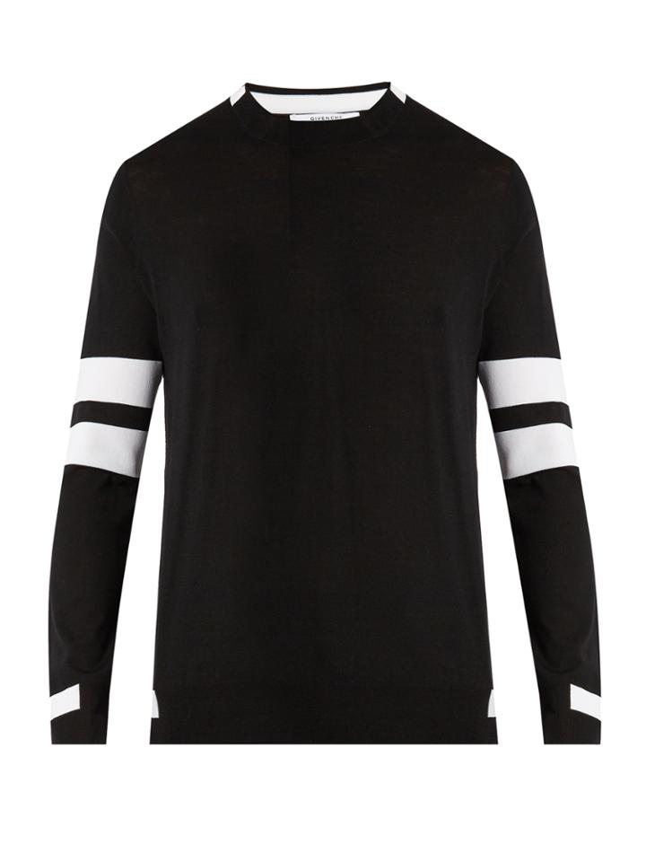 Givenchy Contrast-panel Striped Sweater
