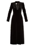 Matchesfashion.com Temperley London - Opus Cotton Blend Velvet Jumpsuit - Womens - Black