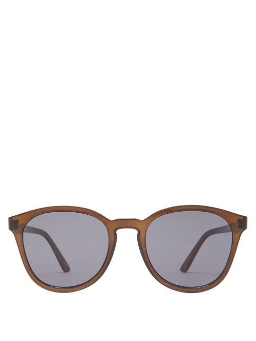 Matchesfashion.com Le Specs - Renegade Round Frame Acetate Sunglasses - Womens - Black