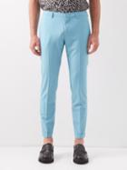 Paul Smith - Flat-front Wool-blend Suit Trousers - Mens - Light Blue