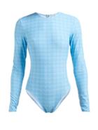 Matchesfashion.com Thorsun - Collins Geometric Print Swimsuit - Womens - Blue Print