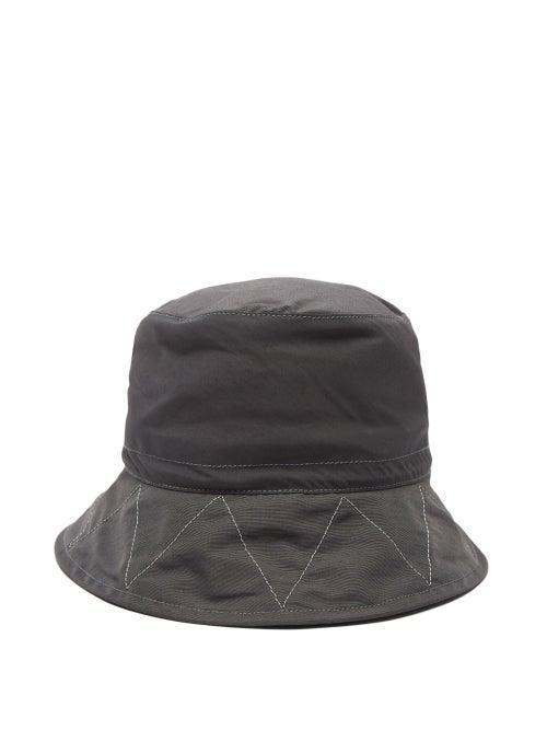 And Wander - Reflective Logo-print Cotton-blend Bucket Hat - Mens - Black