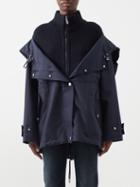 Burberry - Layered Hooded Shell Jacket - Womens - Dark Blue