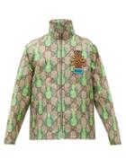 Gucci - Gg Pineapple-print Nylon-twill Jacket - Mens - Brown Multi