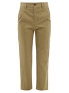 See By Chlo - High-rise Cotton-blend Gabardine Trousers - Womens - Camel