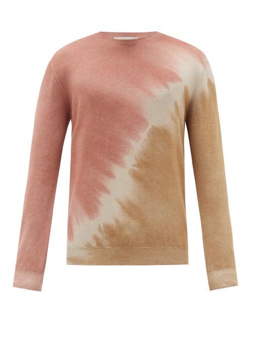 Matchesfashion.com Altea - Tie-dye Cashmere Sweater - Mens - Pink Multi