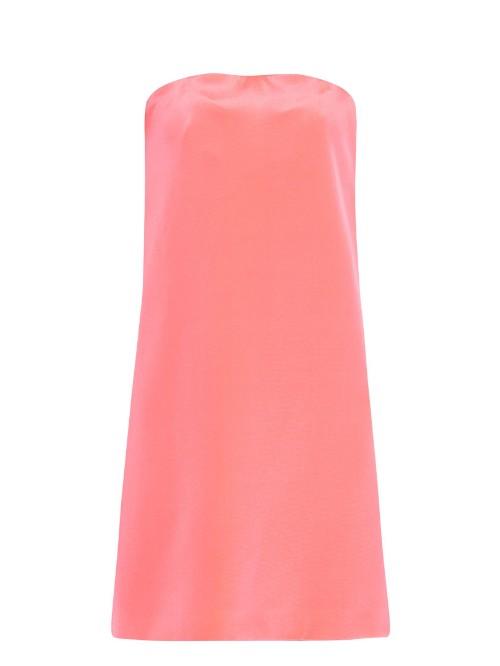Raey Bandeau Silk Mini Dress