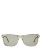 Matchesfashion.com Tom Ford Eyewear - Olivier Square Tortoiseshell Acetate Sunglasses - Mens - Grey