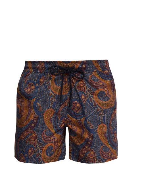 Matchesfashion.com Etro - Paisley Print Swim Shorts - Mens - Brown Multi