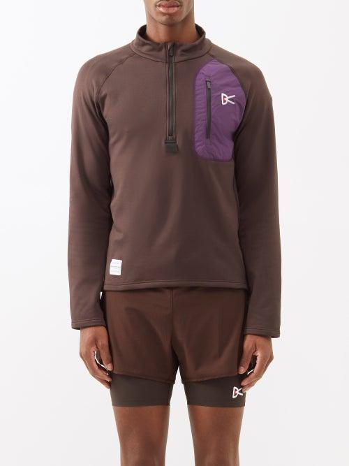 District Vision - Luca Recycled Fibre-blend Jersey Sweatshirt - Mens - Brown Multi