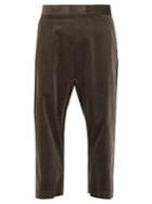 Haider Ackermann Wide-leg Cropped Velvet Trousers